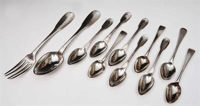 Lot 373 - A small collection of miscellaneous silver teaspoons
