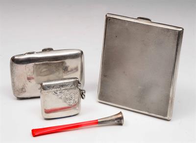 Lot 396 - Two silver cigarette cases
