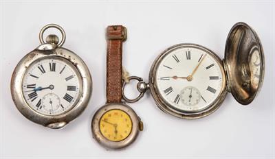 Lot 407 - A silver Hunter pocket watch case