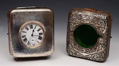 Lot 411 - A silver plated Goliath pocket watch