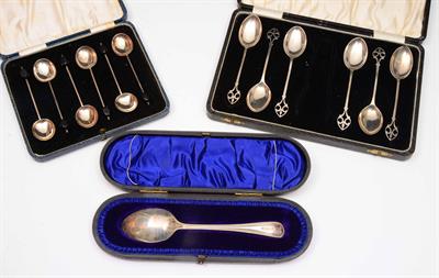 Lot 415 - A silver Christening spoon