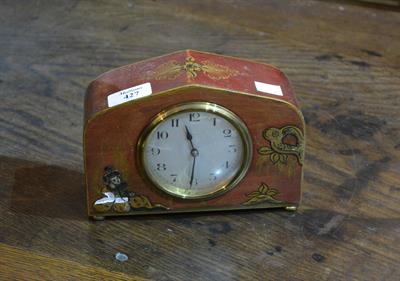 Lot 427 - An Edwardian chinoiserie mantel clock