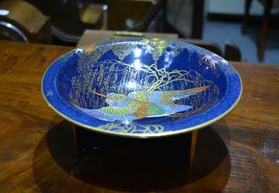 Lot 437 - A Carlton ware blue fruit bowl