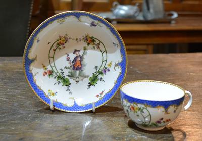 Lot 439 - A Meissen cup and saucer