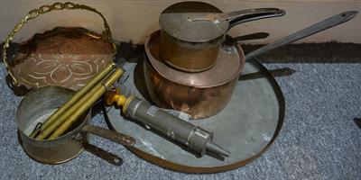 Lot 441 - An Art Nouveau copper and brass basket