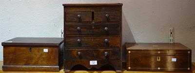Lot 447 - A Victorian rosewood apprentice chest