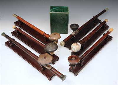 Lot 631 - A COLLECTION OF SIX CHINESE OPIUM PIPES