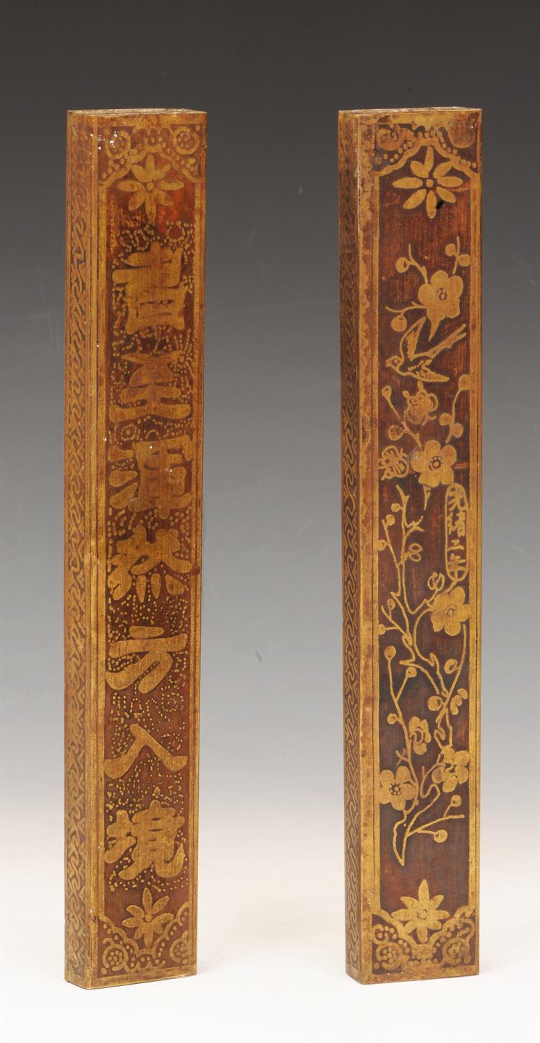 Lot 724 - TWO CHINESE SCROLL WEIGHTS