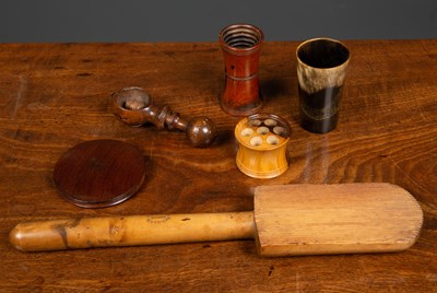 Lot 41 - A group of treenware consisting of an antique...