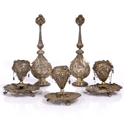 Lot 40 - Group of silver filigree objects