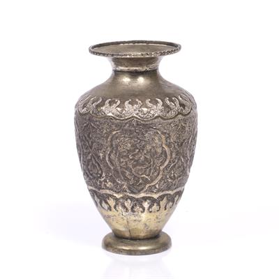 Lot 53 - Silvered metal vase