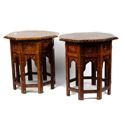 Lot 68 - Pair of inlaid tables