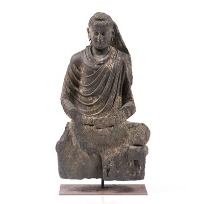 Lot 127 - Schist figure of Buddha