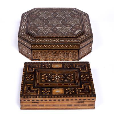 Lot 144 - Two Damascus boxes