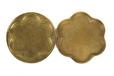 Lot 200 - Two brass trays