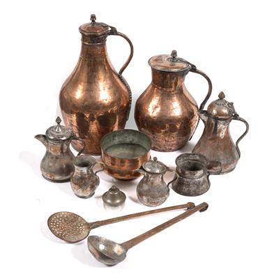 Lot 266 - Group of copper ewers