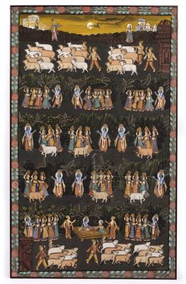 Lot 331 - Large painting on silk