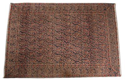 Lot 354 - Senneh blue ground rug