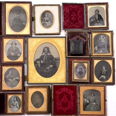 Lot 52 - A COLLECTION OF TWELVE VICTORIAN AMBROTYPES