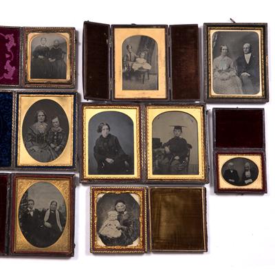 Lot 53 - A COLLECTION OF EIGHT VICTORIAN AMBROTYPES