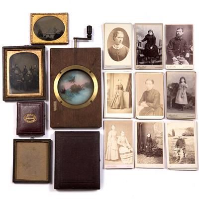 Lot 56 - A VICTORIAN AMBROTYPE depicting a group of men in an interior