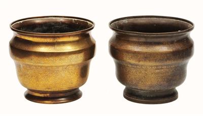 Lot 60 - A PAIR OF EASTERN BRONZE JARDINIERES