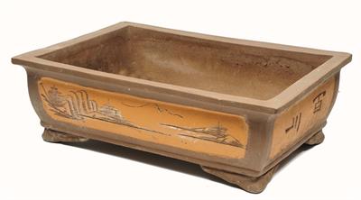 Lot 108 - A CHINESE POTTERY RECTANGULAR PLANTER