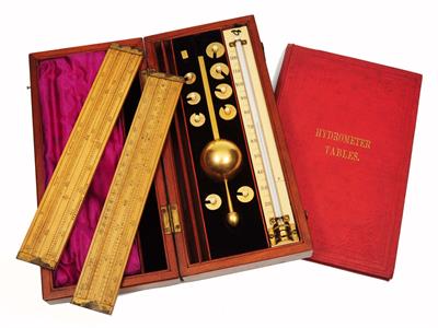 Lot 137 - A VICTORIAN SIKES HYDROMETER