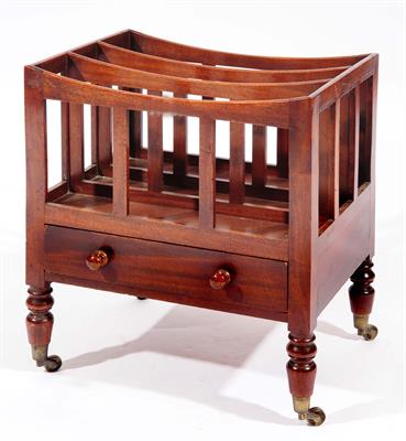 Lot 151 - A GEORGIAN MAHOGANY CANTERBURY
