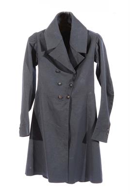Lot 184 - A LATE 19TH CENTURY BOY'S BLACK FROCK COAT with wide lapels and silk lined
