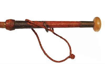 Lot 205 - A SPANISH MAKHILA BASQUE WALKING CANE