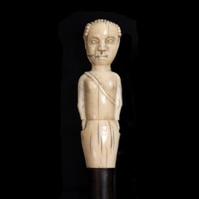 Lot 209 - AN IVORY HANDLED KONGO CANE