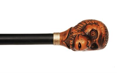 Lot 220 - A LATE 19TH/EARLY 20TH CENTURY NOVELTY CANE