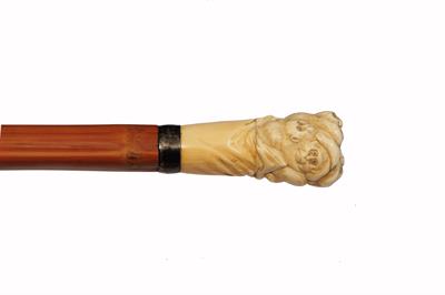 Lot 232 - AN EARLY 20TH CENTURY JAPANESE IVORY HANDLED CANE