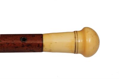 Lot 236 - A LATE 18TH CENTURY IVORY HANDLED WALKING CANE