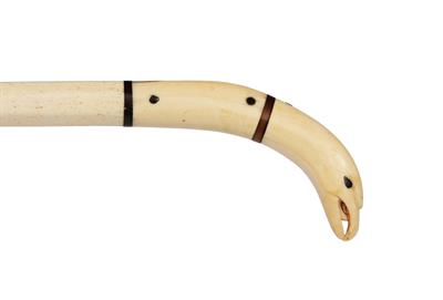 Lot 240 - A MARINE IVORY WALKING CANE