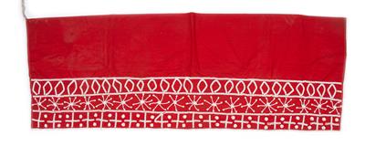 Lot 255 - A SHANGAAN SANGOMA'S SKIRT with three horizontal rows of white beads decorated cross