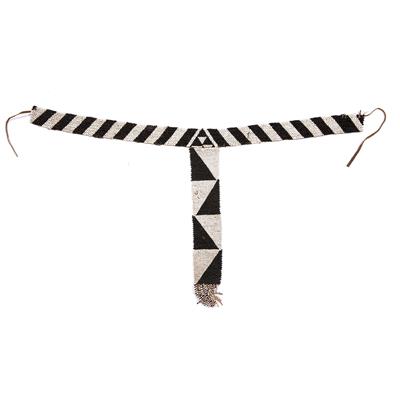 Lot 272 - A HAMBU KUSHU MEN'S BEADED GIRDLE with black and white trade beads