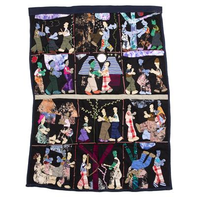 Lot 275 - A ZIMBABWE 'ALBERTINA' WALLHANGING woven tale of 'Tamboaga and Friends'