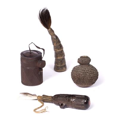 Lot 307 - FOUR VARIOUS SNUFF CONTAINERS (4)