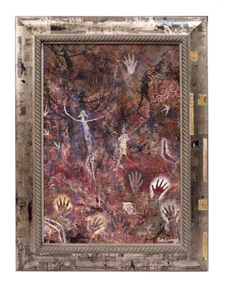Lot 419 - AN ABORIGINAL CAVE STYLE PAINTING