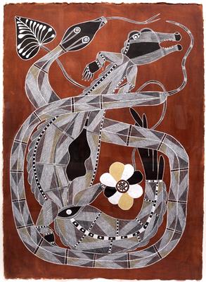 Lot 429 - AN ABORIGINAL PAINTING