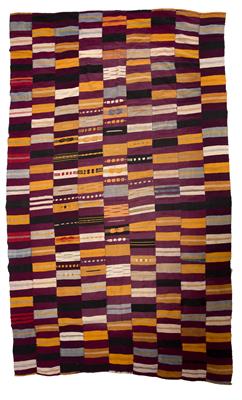 Lot 437 - AN OLD GHANA ASHANTI KENTE CLOTH