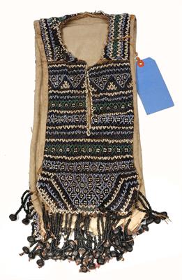Lot 439 - A BORNEO DAYAK WOVEN BEAD CHEST AND BACK PIECE