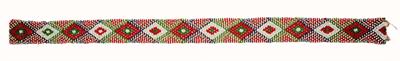 Lot 449 - A SOUTH AFRICAN ZULU BEADWORK BELT with diamond motifs
