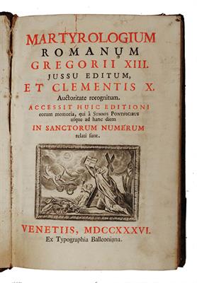 Lot 688 - Martyrologium Romanum Gregorii XIII Jussu Editum (The martyrology of the Catholic Church) Venice