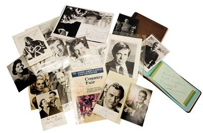 Lot 810 - A WWII VISITORS BOOK with entries from members of ENSA (1942-44)