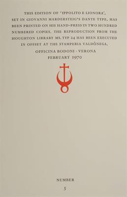 Lot 754 - BODONI PRESS