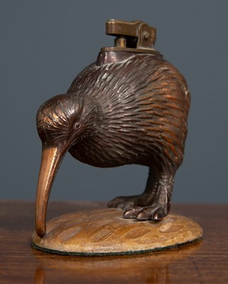 Lot 42 - A 1950's gilt metal table lighter in the form...