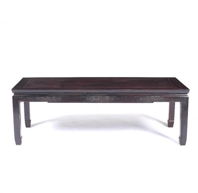 Lot 4 - Chinese hardwood opium table